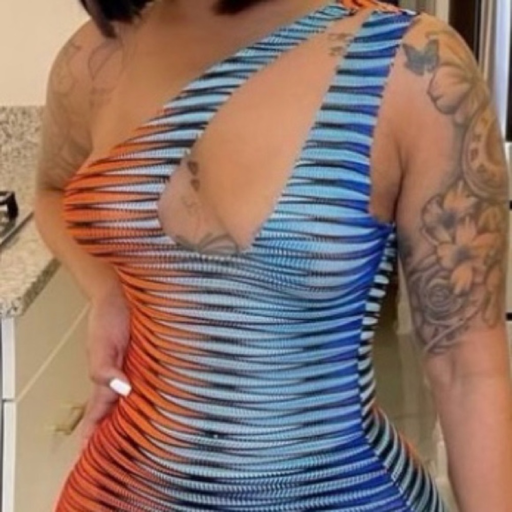 Vibrant Multicolor Bodycon Dress (NEW)
